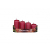 Emocio adventné stupne 4ks priem.40mm bordová sviečka