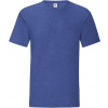 FRUIT OF THE LOOM ICONIC 150 T / Pánske tričko s krátkym rukávom - modrý melír XXXL