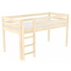 DMS Zvýšené jednolôžko - posteľ DOMINO D905-TZ, masív smrek