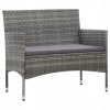 Záhradný stôl, stolík - Záhradná lavica 105 cm Polirattan, šedá (Záhradná lavica 105 cm Polirattan, šedá)