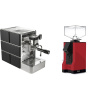 Stone Espresso Mine Black + Eureka Mignon Silenzio, BL ferrari red