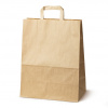 Papierová taška Allbag 320x140x420 mm HNEDÁ s plochým držadlom 25 ks