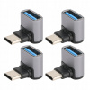 4 KS UHOLNÍKOVÝ ADAPTÉR USB-C NA USB ZÁSUVKA-ZÁSTRČKA