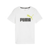 Detské Tričko s krátkym rukávom PUMA ESS+ 2 COL LOGO TEE B 58698532 – Biela