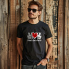 Peace Love Music pánske tričko čierne 4XL