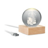 Vianočná LED krištáľová guľa , wood Farba: wood