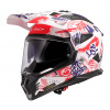 LS2 MX702 PIONEER II FANTASY Matt White Red Blue