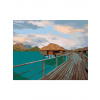 Diamantové maľovanie - MALEDIVY - DOMY (DENNIS FRATES) Rámovanie: vypnuté plátno na rám, Rozmer: 40x50 cm