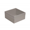Darčeková krabička s priehľadným vekom 200x200x100/35 mm, sivá
