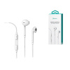 Devia Smart Earpods Univerzálne stereo slúchadlá s tlačidlom na nahrávanie, 3,5 mm jack, biele