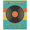 Ilustrácia Retro Music and Vintage Vinyl Record, Youst, 30 × 40 cm