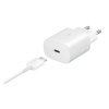 SAMSUNG AC nabíjačka zásuvka typu C (5V / 3000mA, 25W, podpora rýchleho nabíjania PD + kábel EP-DA905BWE typu C) BIELA (EP-TA800EWE / ...