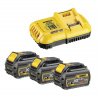 DeWalt DCB118T3 nabíječka FLEXVOLT + 3 x 6,0 Ah