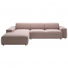 Livetastic ROHOVÁ SEDACIA SÚPRAVA, textil, ružová - Online Only obývacie izby - 001581035506