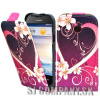 Kožený obal Huawei Ascend Y330 – Flip Love Heart