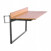 Závesný balkónový stôl 100x48,5x48 cm s držiakom z nehrdzavejúcej ocele