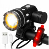 LED SVETLO NA BICYKEL PREDNÉ ZADNÉ SILNÉ PREDNÉ ZADNÉ AKUMULÁTOROVÉ USB NA BICYKEL