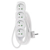 Predlžovací kábel 3 m / 4 zásuvky / biely / PVC / 1 mm2 Emos P0413