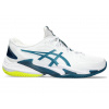 Asics Court FF 3 Clay - white/gris blue - Biely, Sivý