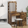 zahrada-XL Toaletný stôl Tmavý dub 50 x 41 x 135 cm Kompozitné drevo 865041
