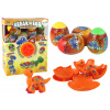 LEAN TOYS Praskacie vajíčka s dinosaurom v krabici- 12 kusov