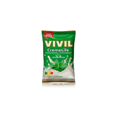 VIVIL BONBONS CREME LIFE CLASSIC drops s vanilkovo-mätovou smotanovou príchuťou bez cukru