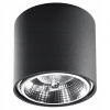 Stropné svietidlo, lampa - Čierna stropná lampa downlight 1p tuba d12 Tibe (Čierna stropná lampa downlight 1p tuba d12 Tibe)