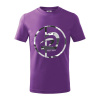 Krav maga maskáčový nápis - Tričko detské bavlnené - 146 cm/10 rokov ( Fialová )