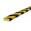 Ochrana povrchu Knuffi®, typ S, samolepiaca, dĺžka 1 m, žltá/čierna, 75 x 20 mm