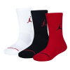 Air Jordan 3 Pack Crew Socks Juniors Gym Red Junior 1-4