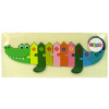 Lean Toys Sada drevených puzzle - Krokodíl