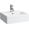 LAUFEN Living závesné umývadielko s otvorom, s prepadom, 450 x 380 mm, biela, H8154320001041