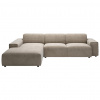 Livetastic ROHOVÁ SEDACIA SÚPRAVA, textil, sivohnedá - Online Only obývacie izby - 001581035507