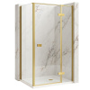 REA Sprchovací kút Atlas 120x100 Brush Gold KPL-K4577