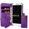 Kožený obal Samsung Galaxy S3 – Wallet Stand – fialová