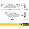 PROX brzdové platničky 37.106202, KAWASAKI KX 80/85/100 '97-20, SUZUKI RM 85 '05