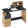 Tempo Kondela PC stôl, dub artisan/grafit, PLATON NEW
