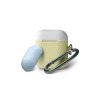 Elago Airpods Silicone Duo Hang Case - Yellow/ White, Pastel Blue EAPDH-YE-WHPBL