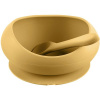 Zopa Silikónová miska so zvýšenými okrajmi a prísavkou Mustard Yellow