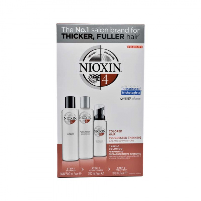 Nioxin System 4 čistiaci šampón 150 ml + revitalizačný kondicionér pre pokožku hlavy 150 ml + starostlivosť na vlasy a vlasovú pokožku 40 ml darčeková sada