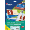 Vizitkový papier 90x50mm Agipa A4 s mikroperforáciou 200g 10 hárkov