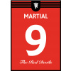 Superfutbal Maketa dresu Manchester United, červená Rozmer: A3, Meno a číslo: Martial 9