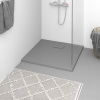 vidaXL Sprchová vanička SMC sivá 90x90 cm - Sivá - 657-657