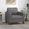 vidaXL Kreslo sivé 60 cm umelá koža - Sivá - 123398-69504