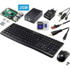 TRU COMPONENTS Pro Set Raspberry Pi® 4 B 2 GB 4 x 1.5 GHz vr. napájacieho zdroja, vr. púzdra, vr. chladiaceho telesa, vr. HDMI ™ kábla, vr. klávesnica, vr. myši