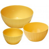 Misy plastové DELÍCIA, súprava 3 ks, žltá