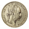 Stříbrná mince 1 zlatník František Josef I. Rakouská ražba 1878