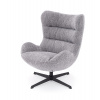 Halmar JACKIE relaxačné otočné kreslo, sivá