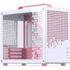 Jonsplus Z20, Micro-ATX, temperované sklo, biela/rúžová Z20 WHITE-PINK