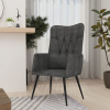 vidaXL Kreslo wingback čierne plátno - Čierna - 149473-2025